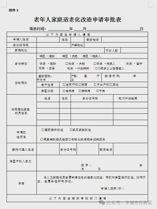 丰镇市2025年适老化改造的通知(图1)